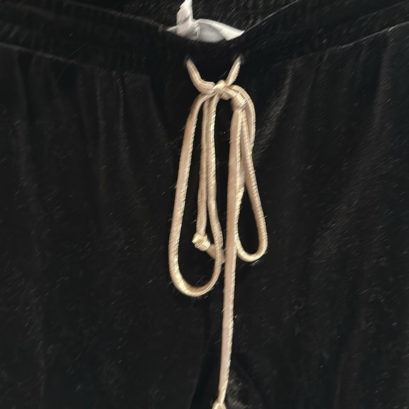 BCBGeneration Black Velour Jogger Pants - Picture 4 of 6